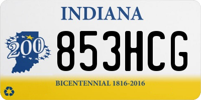 IN license plate 853HCG