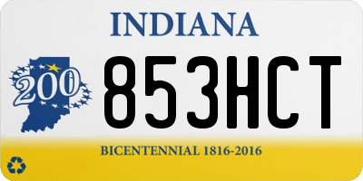 IN license plate 853HCT