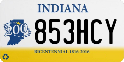 IN license plate 853HCY