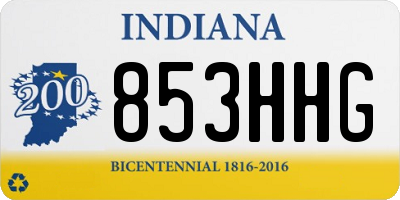 IN license plate 853HHG