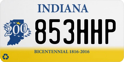 IN license plate 853HHP