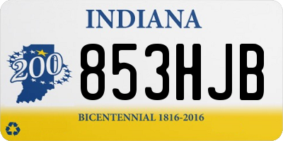IN license plate 853HJB