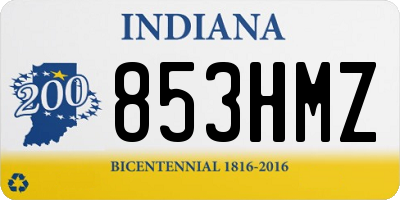IN license plate 853HMZ