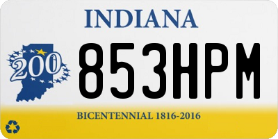IN license plate 853HPM