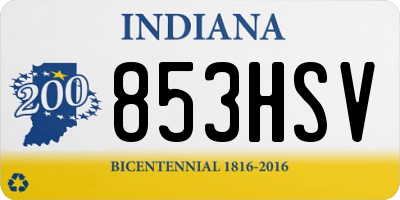 IN license plate 853HSV