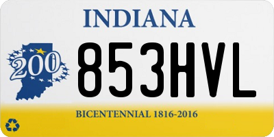 IN license plate 853HVL