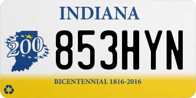 IN license plate 853HYN
