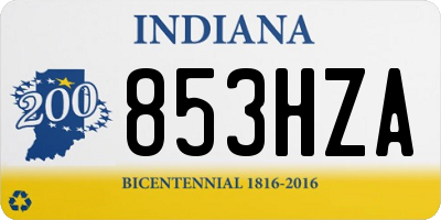 IN license plate 853HZA