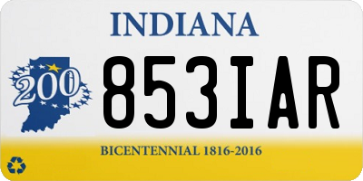 IN license plate 853IAR