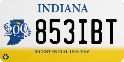 IN license plate 853IBT