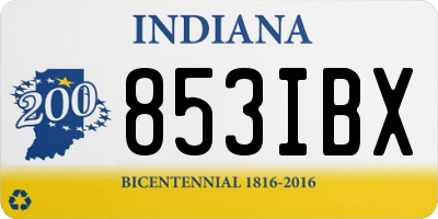IN license plate 853IBX