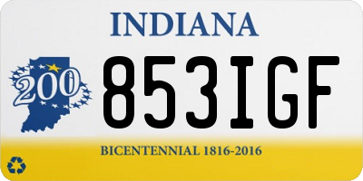IN license plate 853IGF