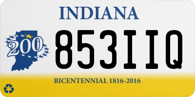 IN license plate 853IIQ