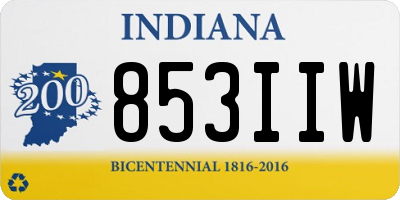 IN license plate 853IIW