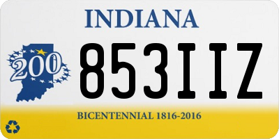 IN license plate 853IIZ