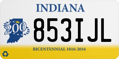 IN license plate 853IJL