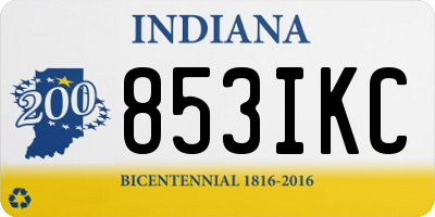 IN license plate 853IKC