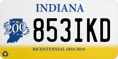 IN license plate 853IKD