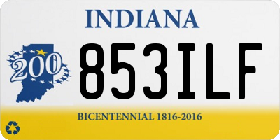 IN license plate 853ILF