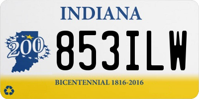 IN license plate 853ILW