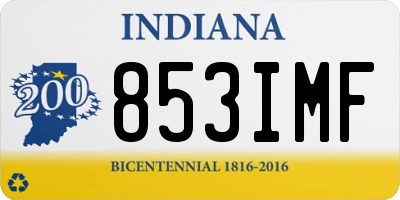 IN license plate 853IMF