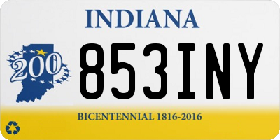 IN license plate 853INY