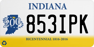 IN license plate 853IPK