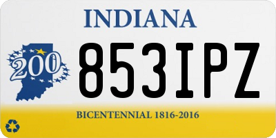 IN license plate 853IPZ