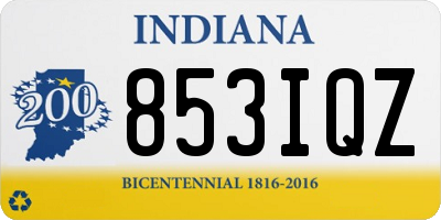 IN license plate 853IQZ