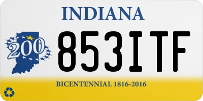 IN license plate 853ITF
