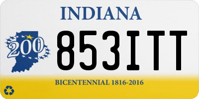 IN license plate 853ITT
