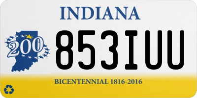 IN license plate 853IUU