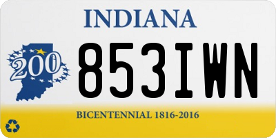 IN license plate 853IWN