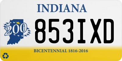 IN license plate 853IXD