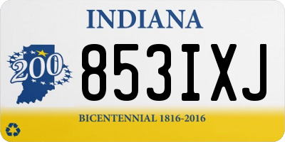 IN license plate 853IXJ