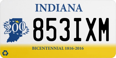 IN license plate 853IXM