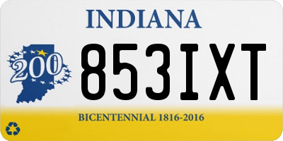 IN license plate 853IXT