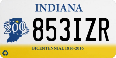IN license plate 853IZR