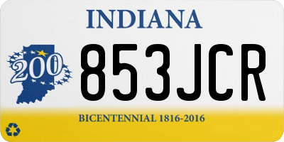 IN license plate 853JCR