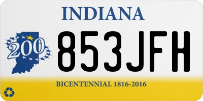 IN license plate 853JFH