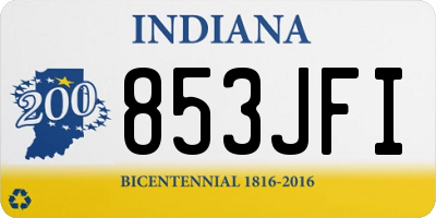 IN license plate 853JFI