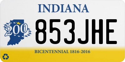 IN license plate 853JHE