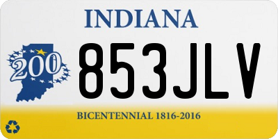 IN license plate 853JLV