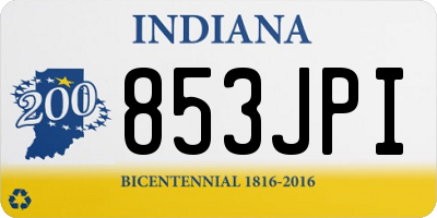 IN license plate 853JPI