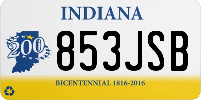 IN license plate 853JSB