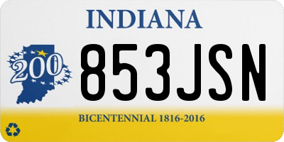 IN license plate 853JSN
