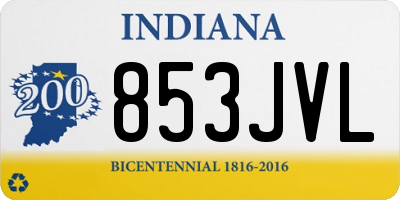 IN license plate 853JVL