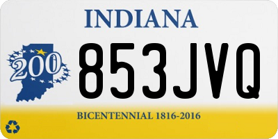 IN license plate 853JVQ