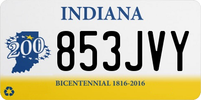 IN license plate 853JVY