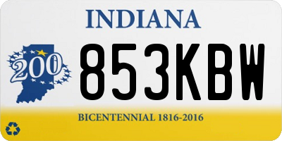 IN license plate 853KBW